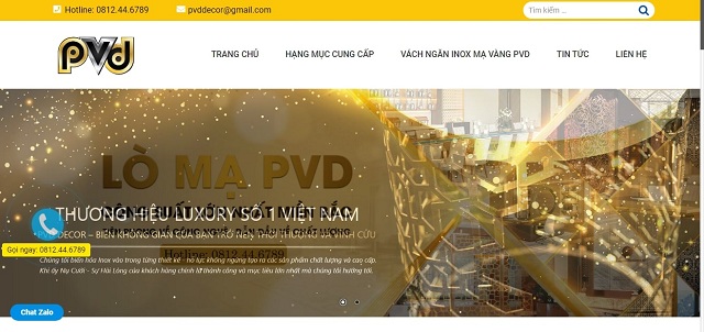 Lựa chọn PVD Decor khi cần gia công các sản phẩm inox mạ vàng